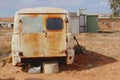 Decayed car opal mining area,South Australia Royalty Free Stock Photo