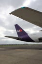 Tail of Fedex jet Royalty Free Stock Photo