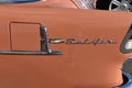 Tail fin of a classic 1955 Chevy Belair