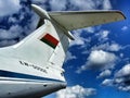 Tail of il-76MD, Belarussian transport aircraft.