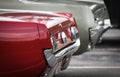 Tail lamp of the classical muscle car at traditional Sunday Cruise in Milford, Michigan, USA Royalty Free Stock Photo