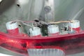 Tail light assembly of the car with a station wagon body