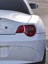 Tail light of modern prestigious car close up