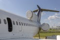 Tail of an old russian airplane on a summer day Royalty Free Stock Photo