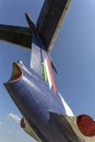 Tail of an old russian airplane on a summer day Royalty Free Stock Photo