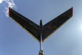 Tail of an old russian airplane on a summer day Royalty Free Stock Photo