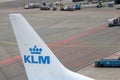 Tail unit with logo of Royal Dutch Airlines KLM, Netherlands