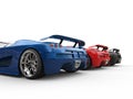 Tail view of the sportscars Royalty Free Stock Photo