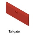 Tailgate icon, isometric style
