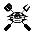 tailgate logo icon design vector flat isolated illustration