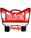 Tailgating party pickup truck graphic Royalty Free Stock Photo