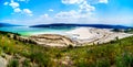 A Tailings Pond near Logan Lake from the Highland Copper Mine in British Colu Royalty Free Stock Photo