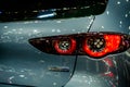 The taillight of Mazda 3 Fastback Skyactive G showcase at Thailand Motor Expo 2019