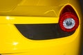 Taillights yellow sports car