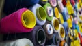 Thread reels. Tailor colored rope Royalty Free Stock Photo