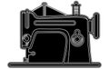 Sewing machine icon. Tailor concept. Vector flat Silhouette