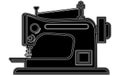 Sewing machine icon. Tailor concept. Vector flat Silhouette