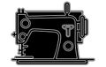 Sewing machine icon. Tailor concept. Vector flat Silhouette