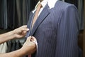 Tailor Fitting Man in Suit Royalty Free Stock Photo