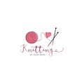 Tailor Knittinng Love Vintage Needle Yarn, Fashion Retro Simple Logo