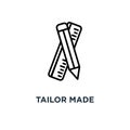 tailor made icon. tailor made concept symbol design, vector illu