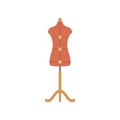 Tailor mannequin flat icon.