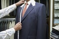 Tailor Fitting Man in Suit Royalty Free Stock Photo