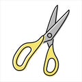 tailor's scissors. needlework. sewing and repairing clothes