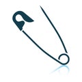 Tailor safety pin icon Royalty Free Stock Photo
