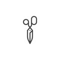 Tailor scissors line icon