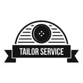Tailor service logo, simple black style Royalty Free Stock Photo