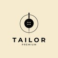 tailor sewing button logo icon vector illustration design Royalty Free Stock Photo