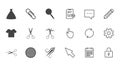 Tailor, sewing and embroidery icons. Scissors. Royalty Free Stock Photo