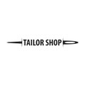 Tailor, sewing, handmade logo or emblem. Vector illustration.