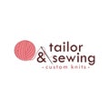 Tailor and Sewing Logo, Needle and Yarn, Sewing Simple Logo Vector Design