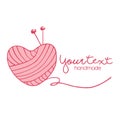 Tailor Sewing Vintage Love Knitting Logo Fashion Retro Simple Ideas Vector Design Template