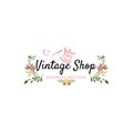 Tailor Sewing Vintage, Needle, Yarn, Fashion, Floral, Lettering, Typography, Retro Logo