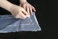 Tailor Sews a Dress 2 Royalty Free Stock Photo