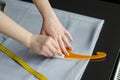 Tailor Sews a Dress 2 Royalty Free Stock Photo