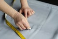 Tailor Sews a Dress 2 Royalty Free Stock Photo