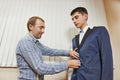 Tailor suit fitting Royalty Free Stock Photo
