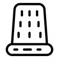 Tailor thimble icon, outline style