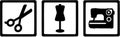 Tailor Tripple Icons Royalty Free Stock Photo
