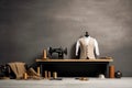 Tailor work table background. Generate Ai