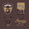 Tailoring color vector logo, labels and badges. Vintage collection