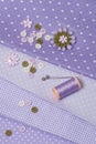 Tailoring Hobby Accessories. Sewing Craft Kit Royalty Free Stock Photo