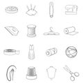 Tailoring icon set outline