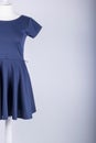 Tailors Mannequin dressed in a Blue Dress Royalty Free Stock Photo