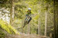 Tailwhip in a bike park Royalty Free Stock Photo