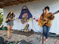 Taimane and band playing at Hawaii Polo Club